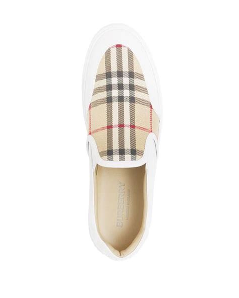 burberry white sneakers womens|burberry slip on flat sneakers.